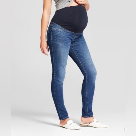 Ingrid & Isabel Denim - Over Belly Maternity Jeggings - Isabel Maternity Ingrid & Isabel Dark Wash - 8